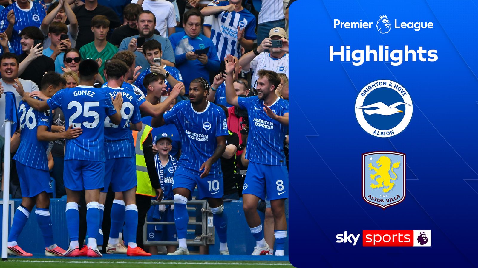 布莱顿 4-0 阿斯顿维拉 | 英超精彩回顾